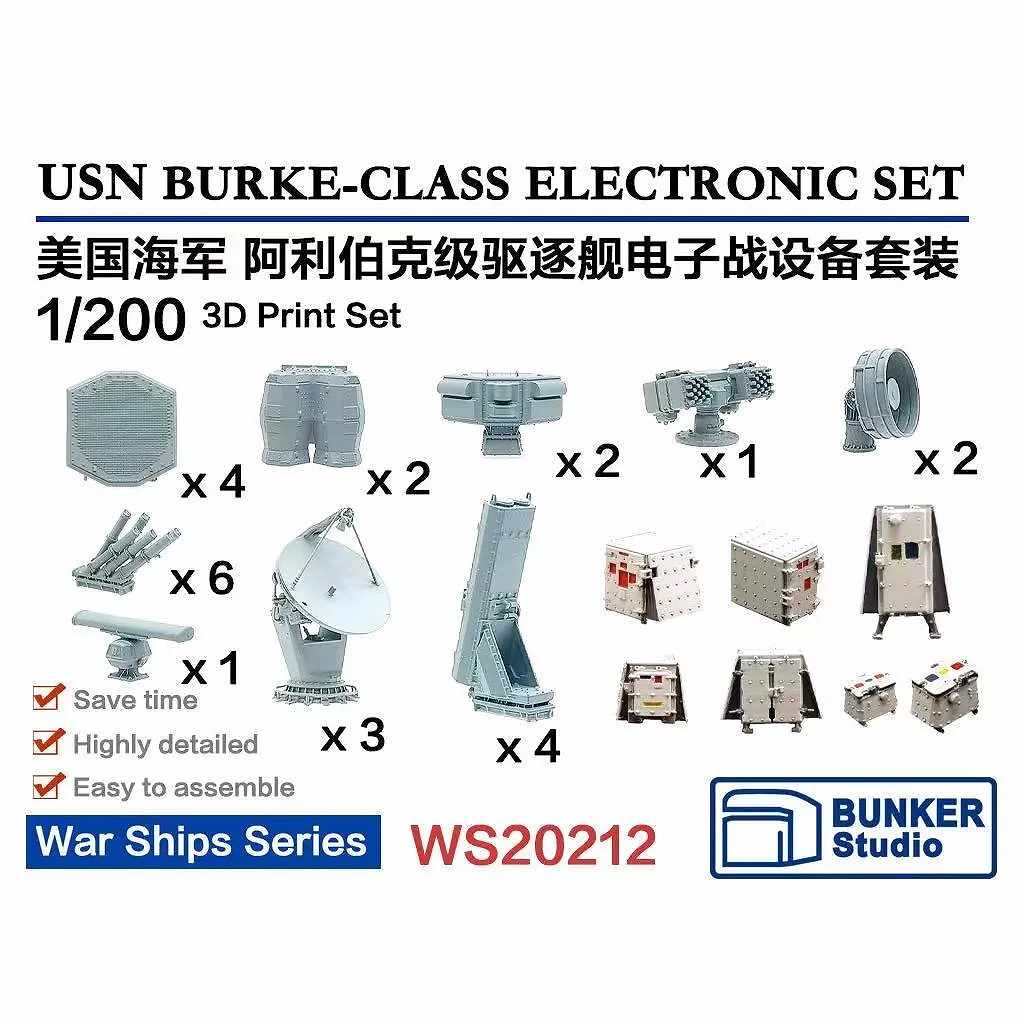 WS20212 1/200 米海軍 アーレイ・バーク級駆逐艦用 電子装備セット【ネコポス規格外】|艦船用パーツ|艦船