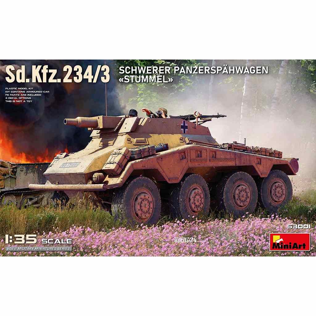 53001 WWII ドイツ Sd.Kfz.234/3 重装甲偵察車 シュトゥンメル | ミニ