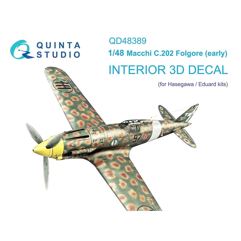 QD48389 1/48 マッキ C.202 フォルゴーレ 初期型 内装カラー3Dデカール (ハセガワ/エデュアルド用)|飛行機用デカール|飛行機