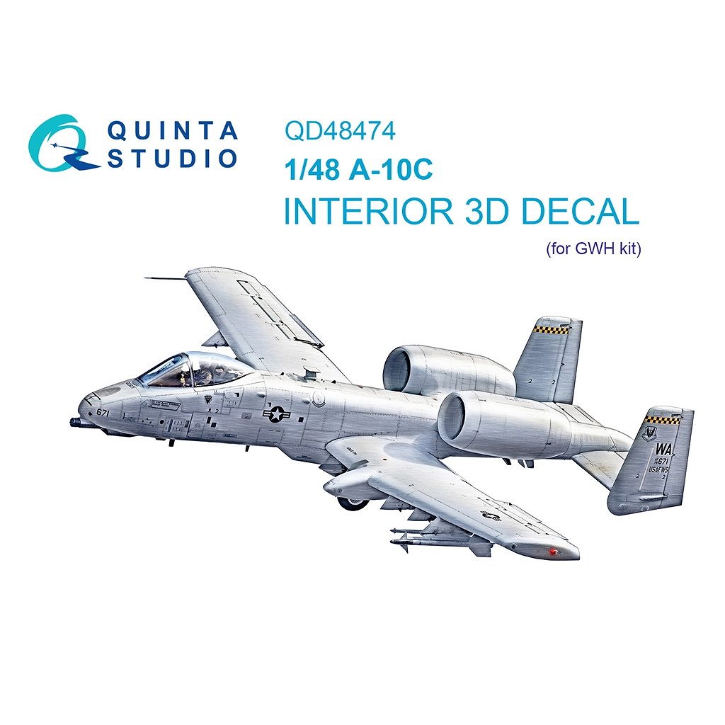 QD48474 1/48 フェアチャイルド A-10C サンダーボルトII 内装カラー3Dデカール (グレートウォールホビー用)|飛行機用デカール|飛行機