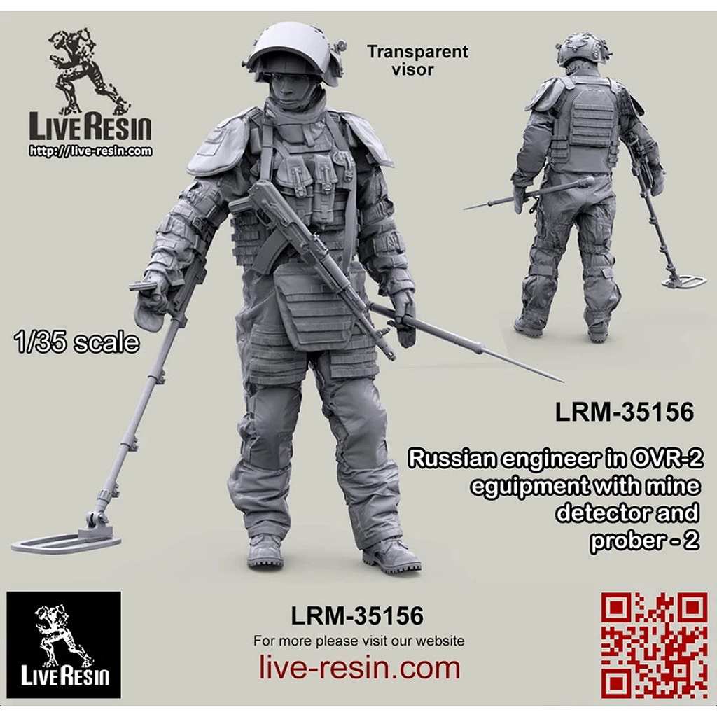 LRM-35156 Russian engineer in OVR-2 eguipment with mine detector