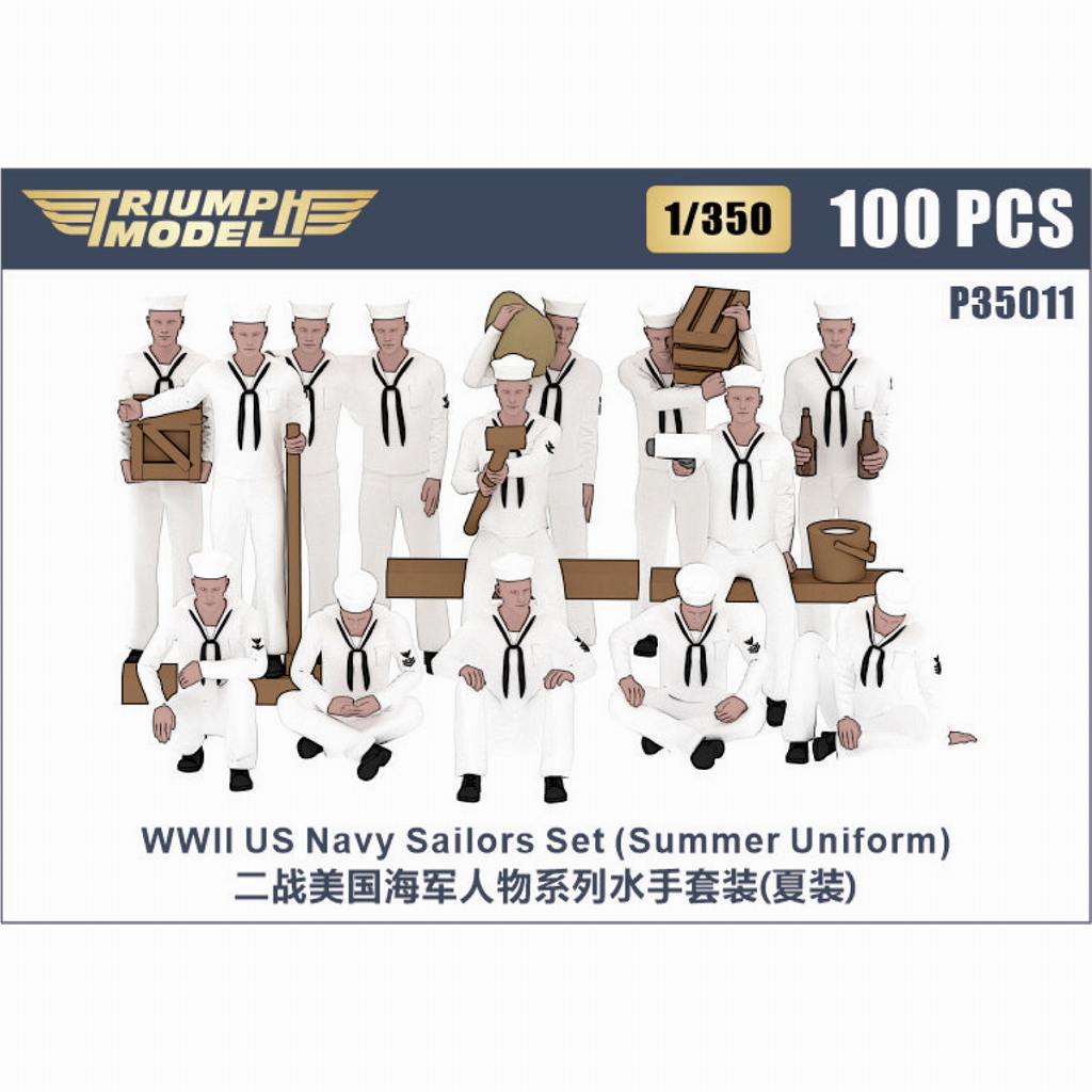 水兵 海軍 P35011 WWII 米海軍 水兵 夏服 精密3Dプリントモデル 100体