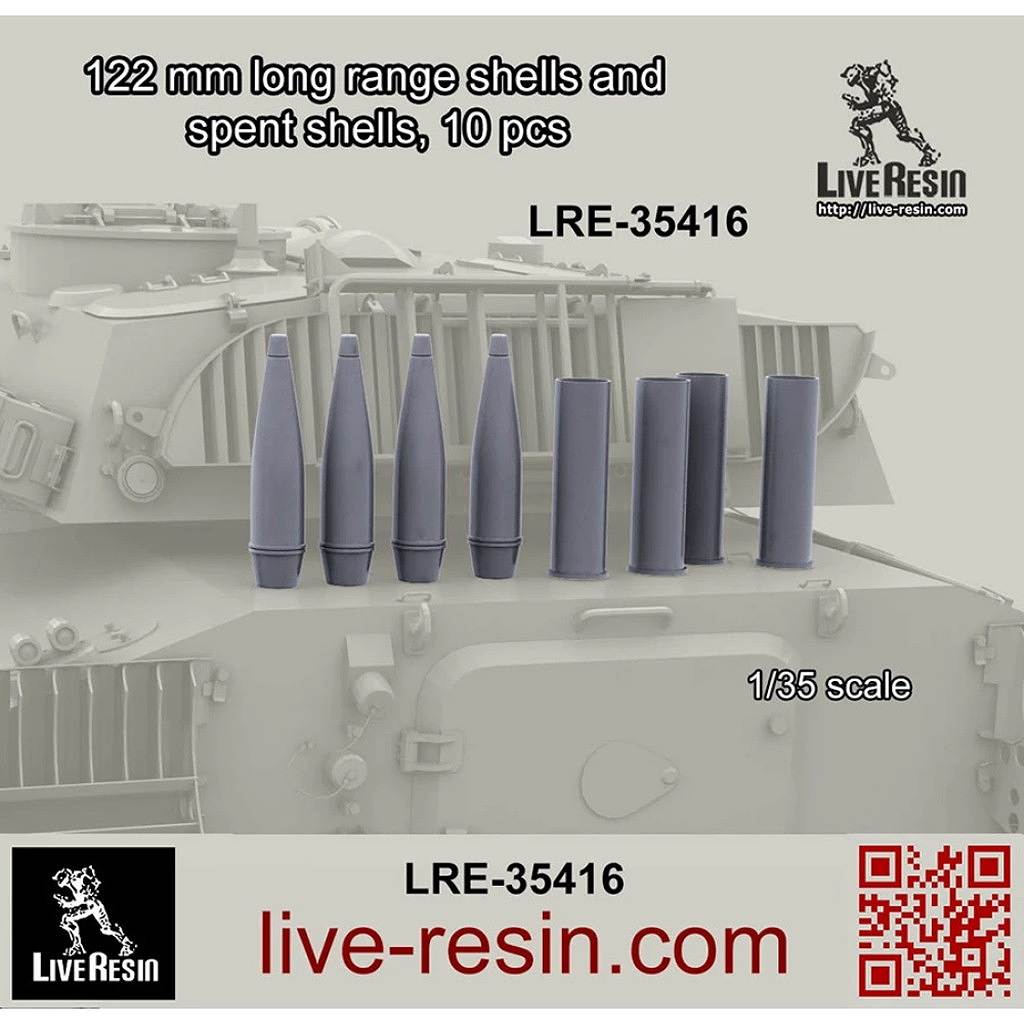 LRE-35416 122 mm long range shells and spent shells, 10 pcs