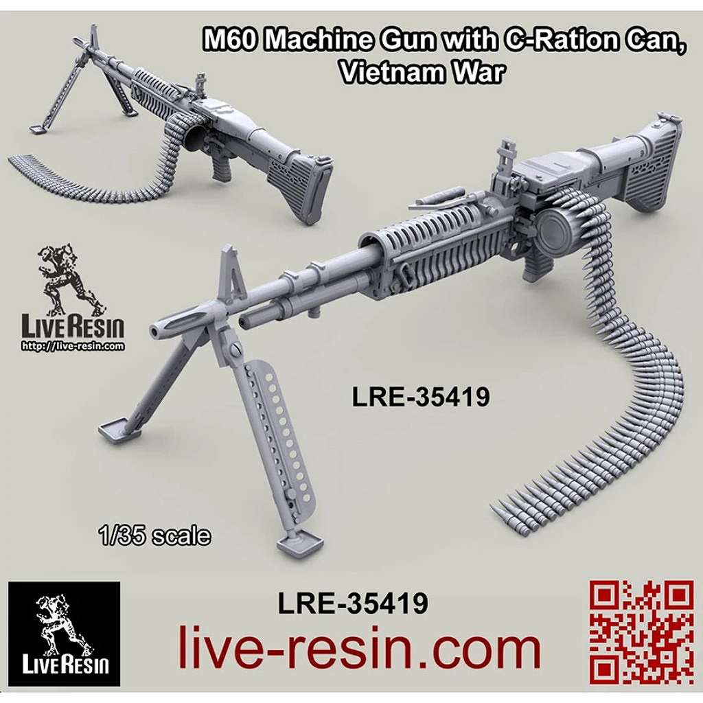 LRE-35419 M60 Machine Gun with C-Ration Can, Vietnam War | ライブ