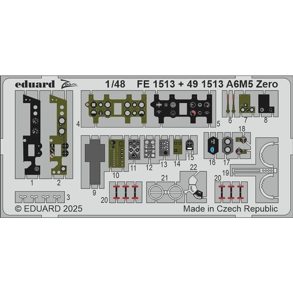 FE1513 塗装済 1/48 零式艦上戦闘機 五二型 ズームエッチングパーツ(ファインモールド用)|飛行機用パーツ|飛行機