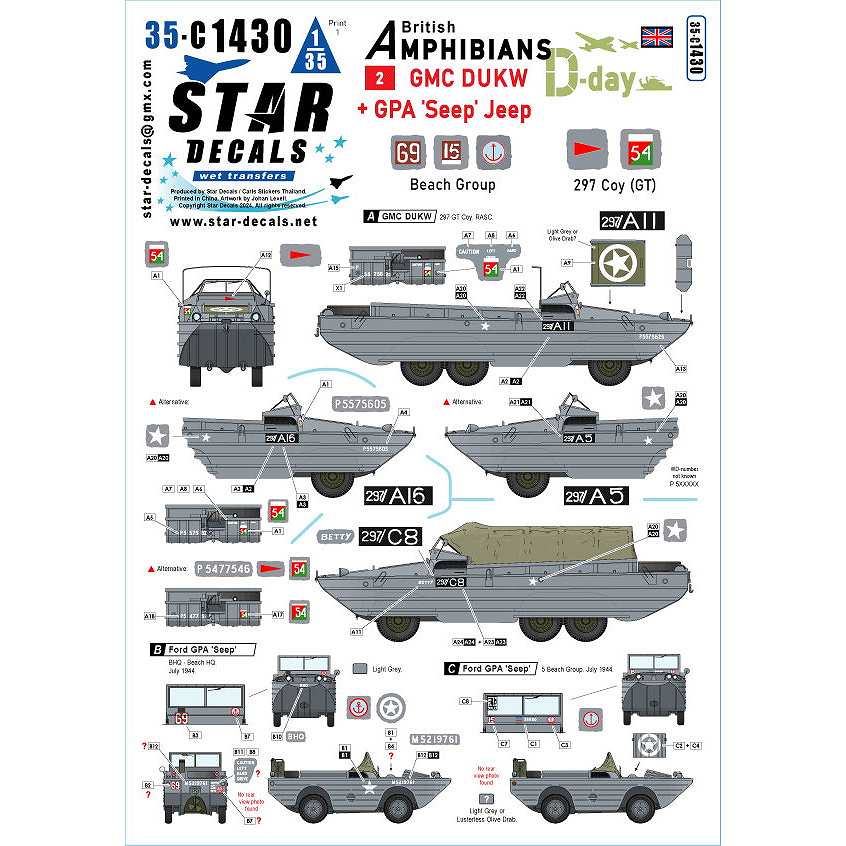 35-C1430 1/35 WWII ꥹ D-ǥDUKW/׿ΦξѼ֡2 297͢/ӡ