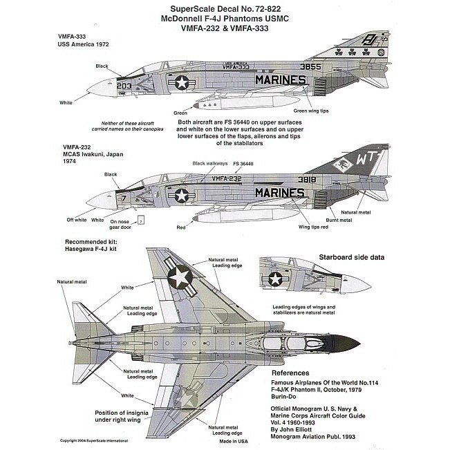 72-822 マクドネル・ダグラス F-4J ファントムII VMFA-232/333