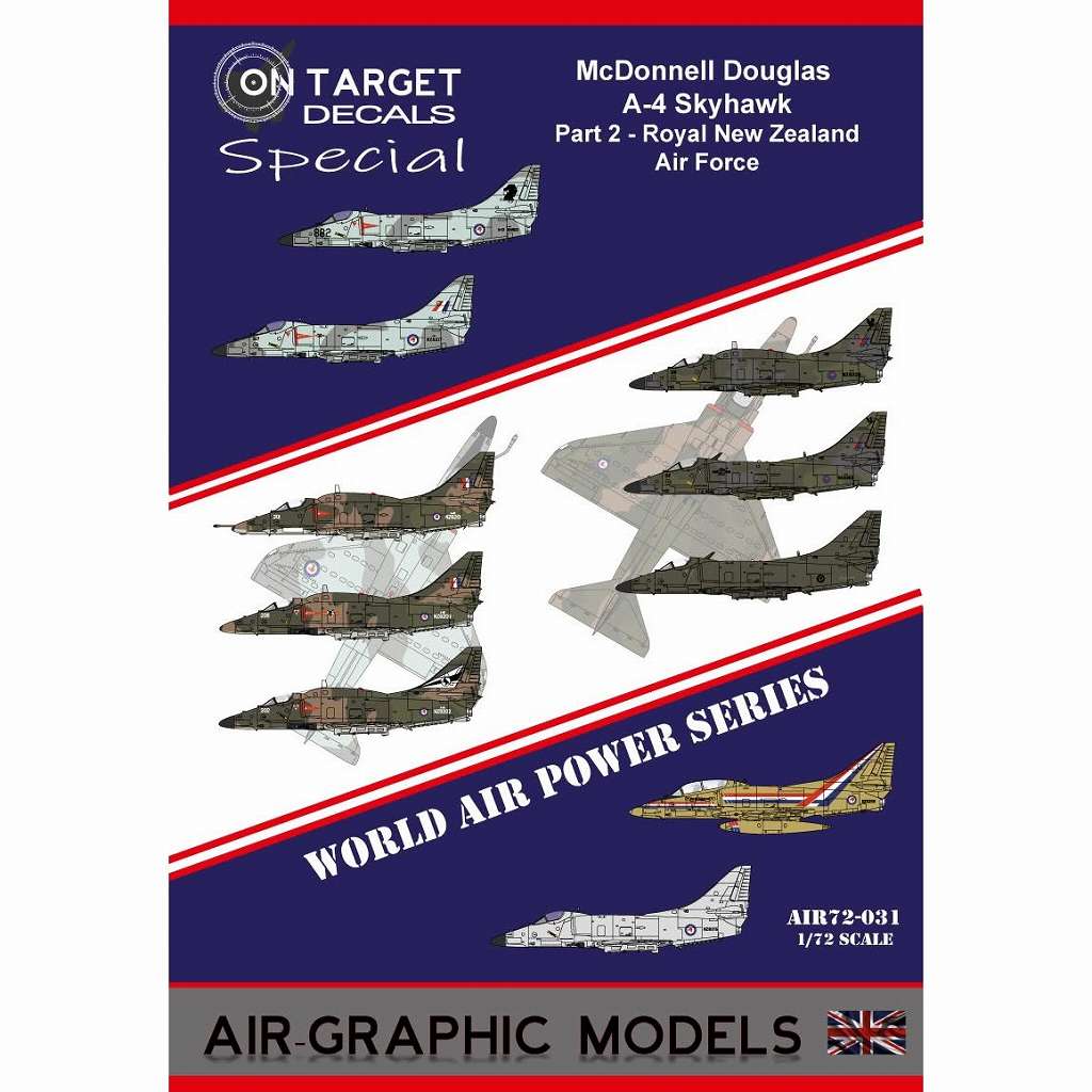AIR72-031 ダグラス A-4 スカイホーク Part2 ニュージーランド空軍|飛行機用デカール|飛行機