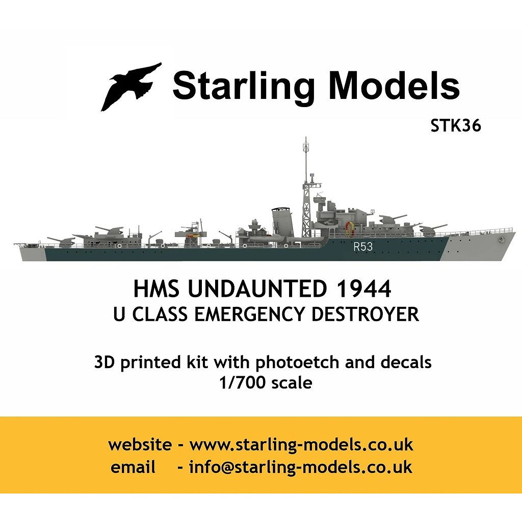 STK36 英海軍 U級駆逐艦 R53 アンドーンテッド Undaunted 1944|第二次大戦の艦船モデル|艦船