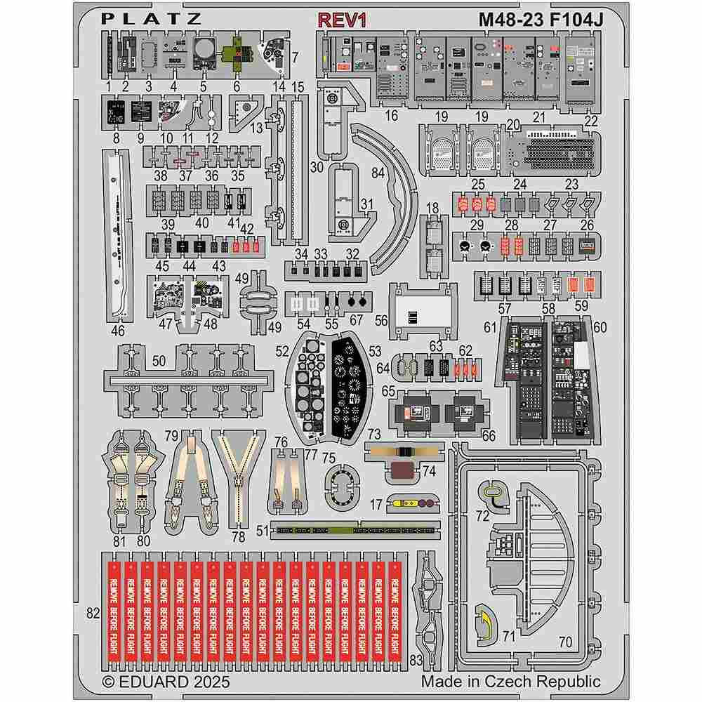 M48-23 1/48 航空自衛隊 F-104J スターファイター 「栄光」用 エッチングパーツ|飛行機用パーツ|飛行機