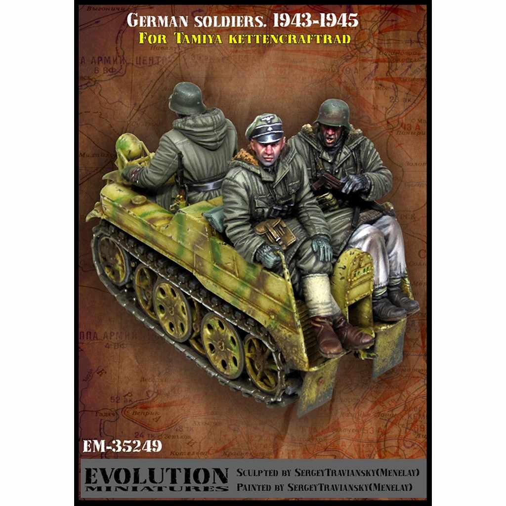 EM-35249 1/35 WWII ドイツ ケッテンクラートに乗る冬季の兵士 1943