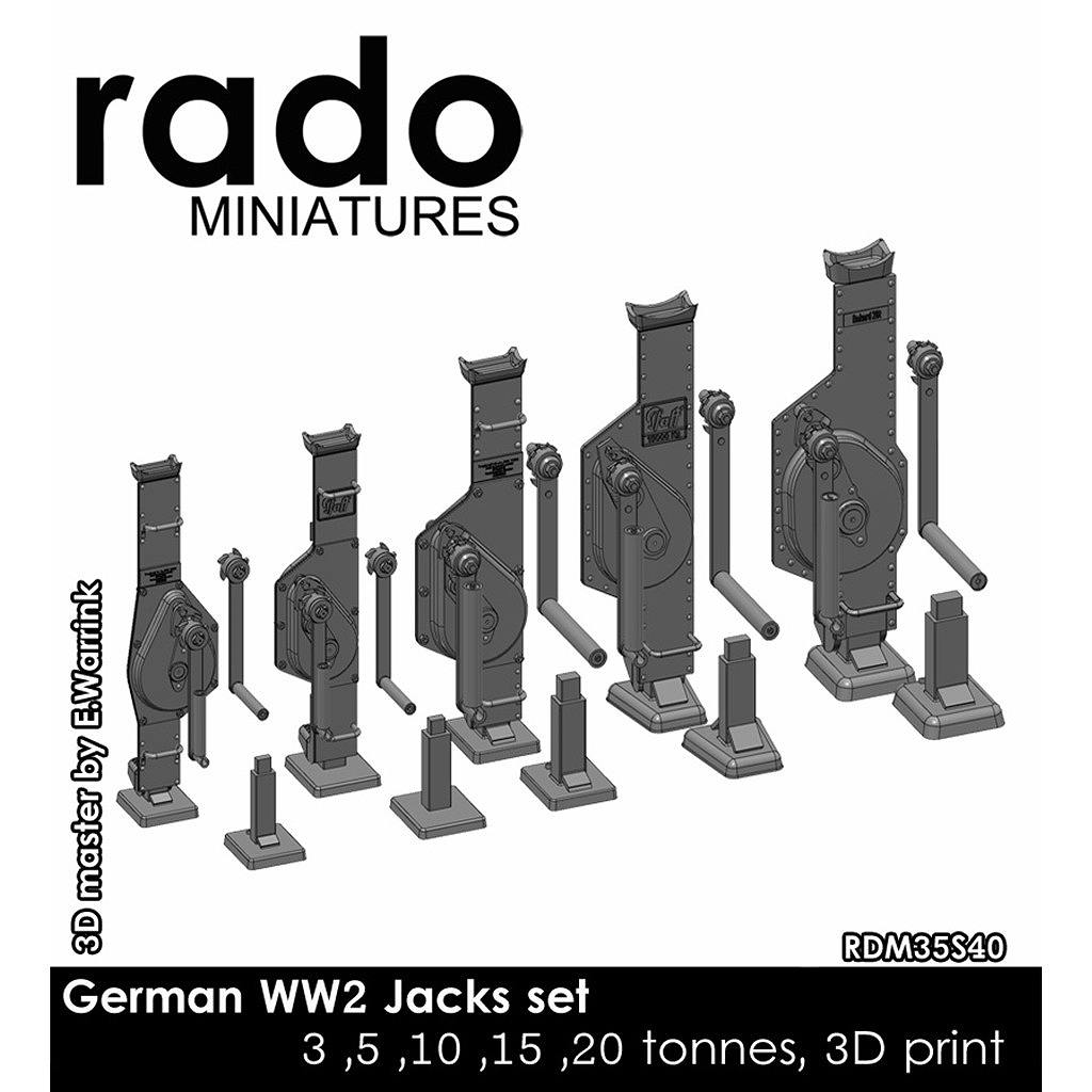 RDM35S40 1/35 WWII ドイツ ジャッキセット(3/5/10/15/20トン型)|AFV用パーツ|AFV