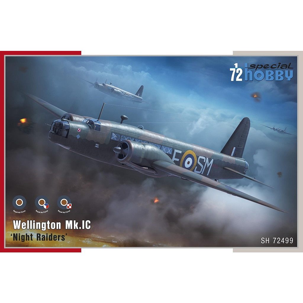 【新製品】72499 1/72 ビッカース ウェリントン Mk.IC 夜間爆撃機|大戦後の飛行機モデル|飛行機
