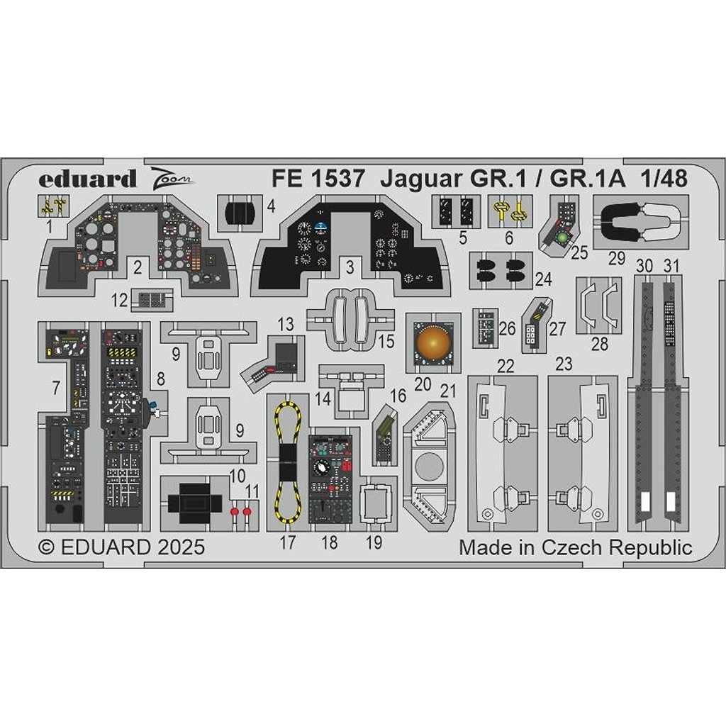 FE1537 塗装済 1/48 セペキャット ジャギュア GR.1/GR.1A ズームエッチングパーツ (エアフィックス用)|飛行機用パーツ|飛行機