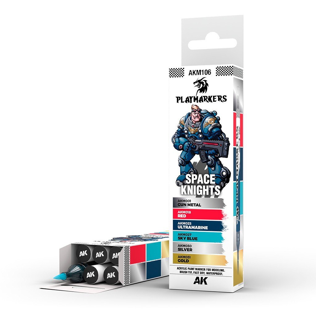 【AKM】テキストセット 再入荷】AKプレイマーカー AKM106 スペースナイト 6色セット | AK