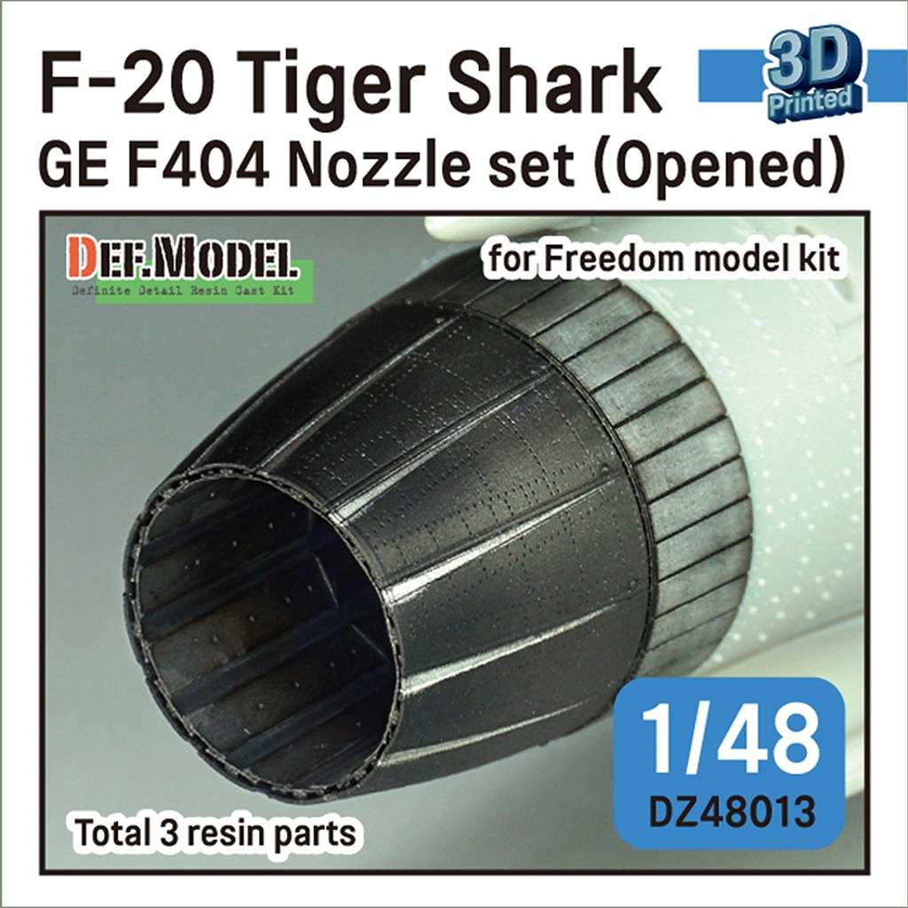 【再入荷】DZ48013 1/48 F-20 タイガーシャーク GE YF404-100 排気ノズル オープン フリーダムモデル用|飛行機用パーツ|飛行機