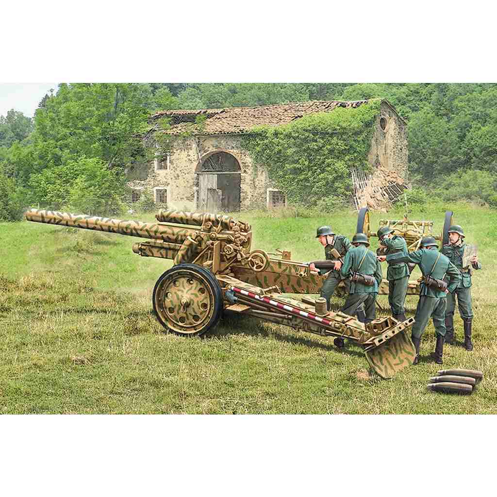 【再入荷】7082 WW.II ドイツ軍 15cm sFH 18重榴弾砲/10.5cm sK 18 重野砲 2in1 砲兵フィギュア付属|第二次大戦のAFVモデル|AFV