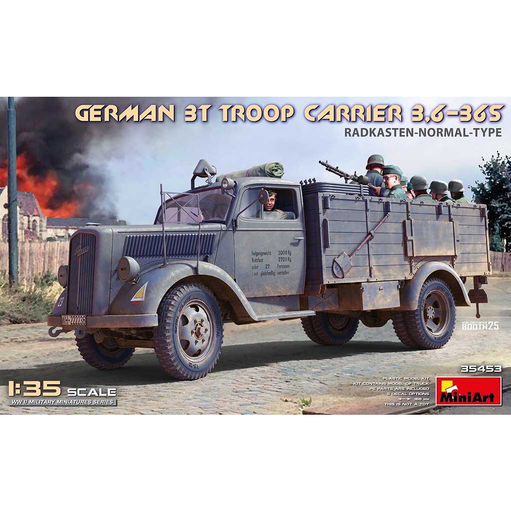 35453 ドイツ軍3t兵員輸送車 3,6-36S 通常フェンダー型|第二次大戦のAFVモデル|AFV