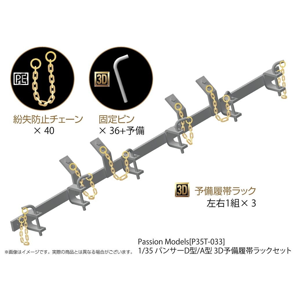 【新製品】P35T-033 1/35 パンサーD型/A型 予備履帯ラックセット|AFV用パーツ|AFV