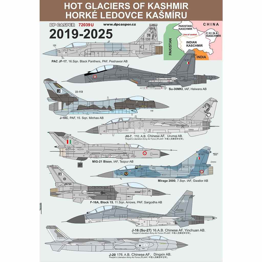72039U ホットグレイシャー カシミール 2019-2025|飛行機用デカール|飛行機