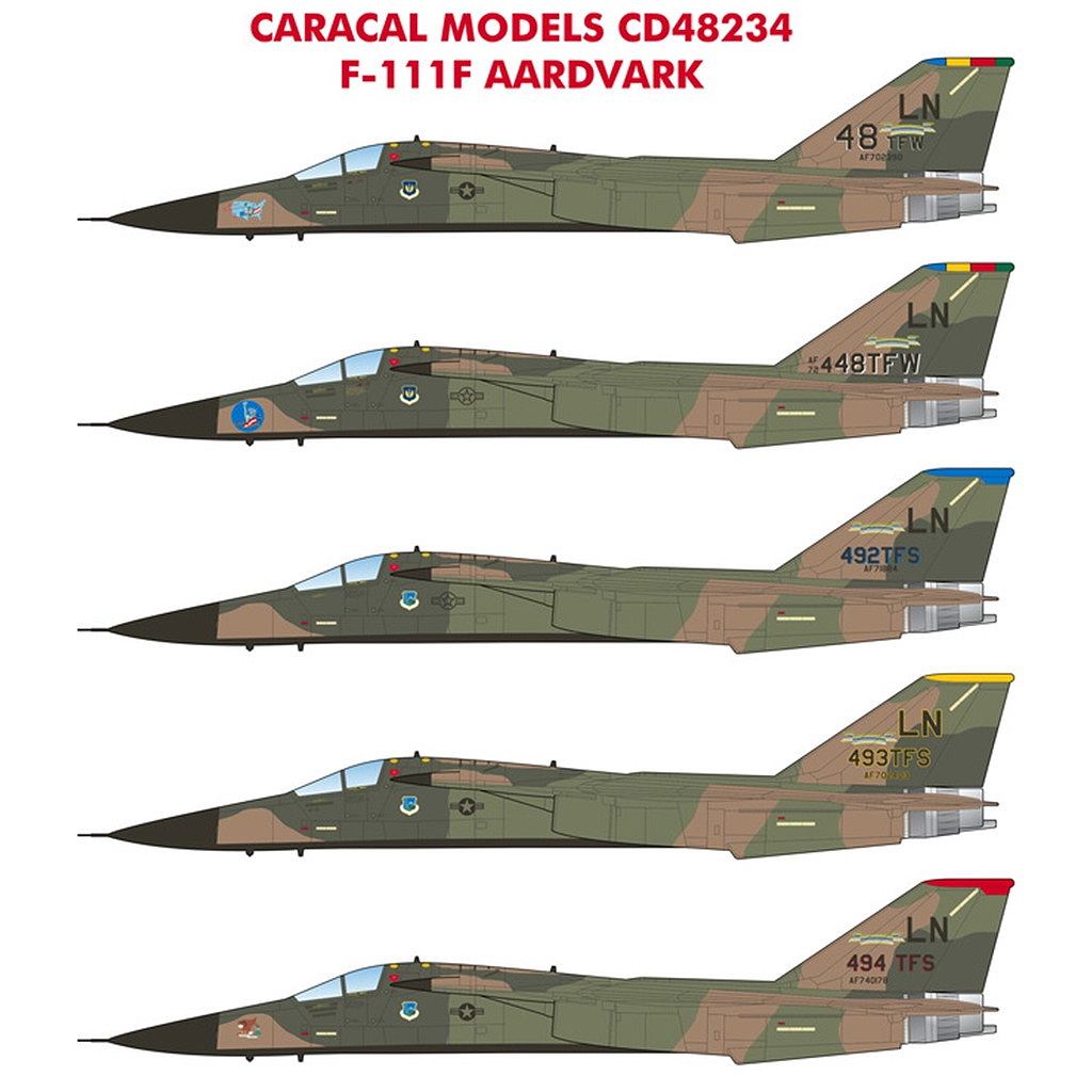 48234 ジェネラル・ダイナミクス F-111F アードヴァーク|飛行機用デカール|飛行機