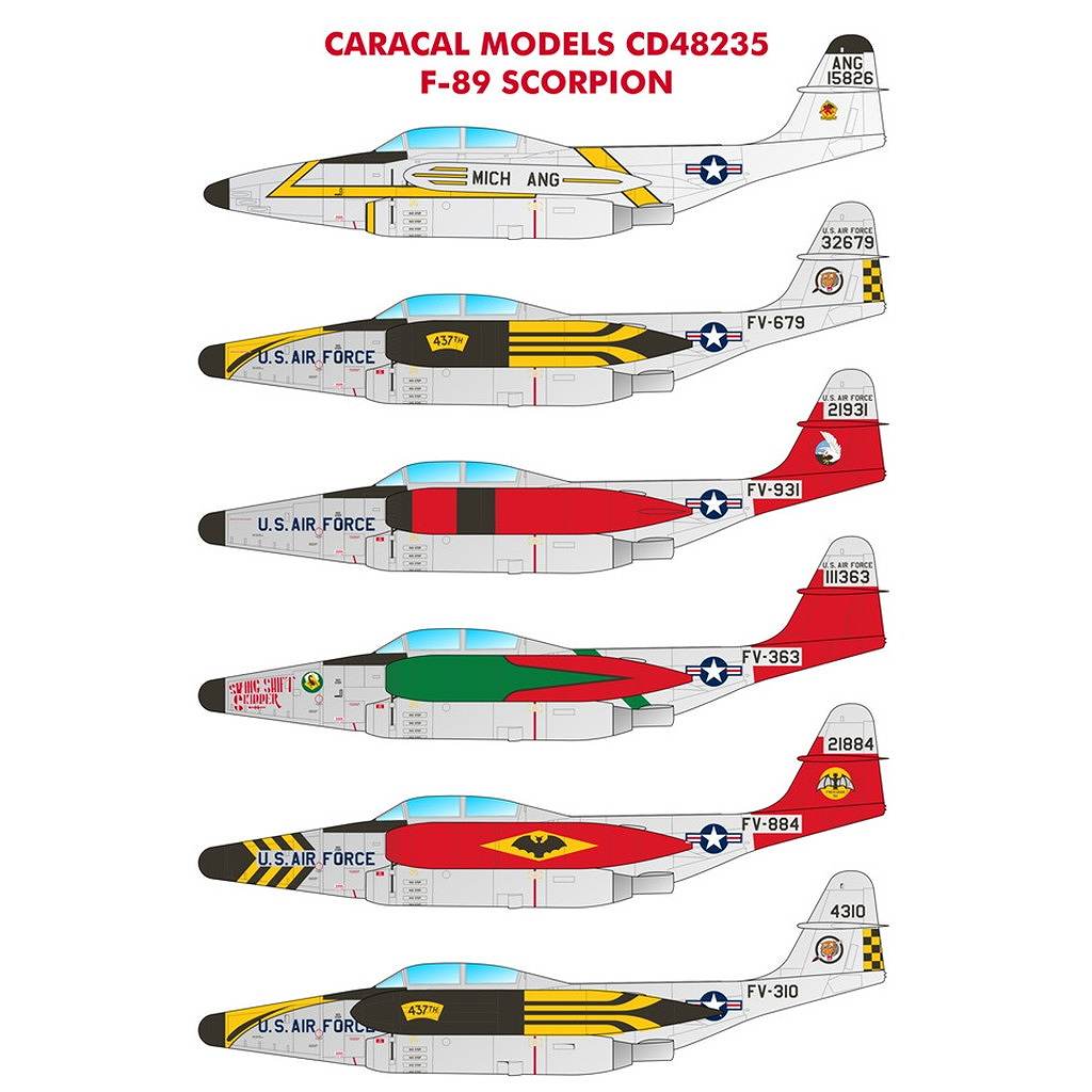 【新製品】48235 ノースロップ F-89 スコーピオン|飛行機用デカール|飛行機