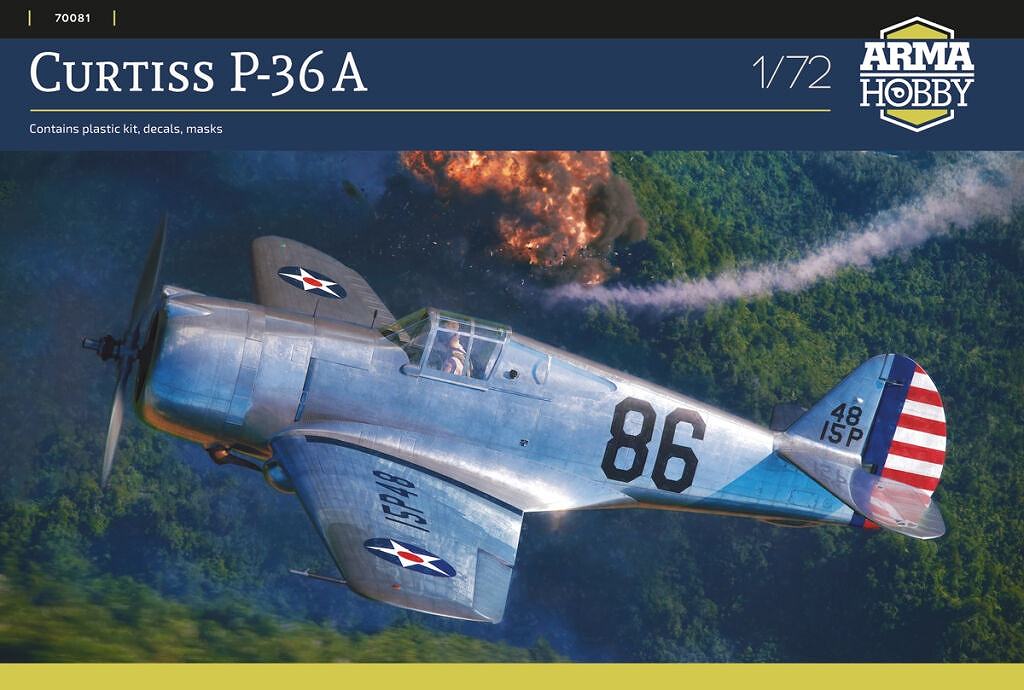 【新製品】70081 1/72 カーチス P-36A|第二次大戦の飛行機モデル|飛行機