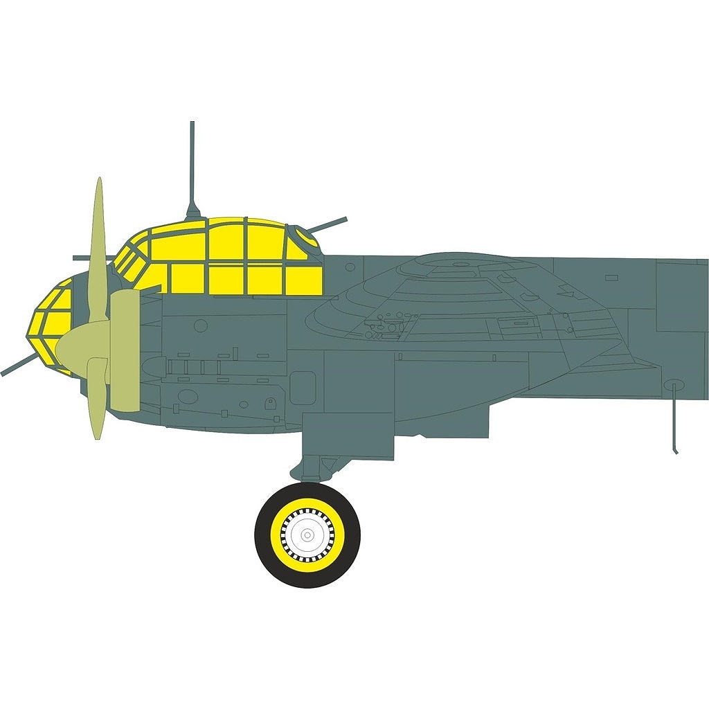 【新製品】EX1135 1/48 ユンカース Ju88A-4 「Tフェース」両面塗装マスクシール (ICM用)|飛行機用マスキングシール|飛行機