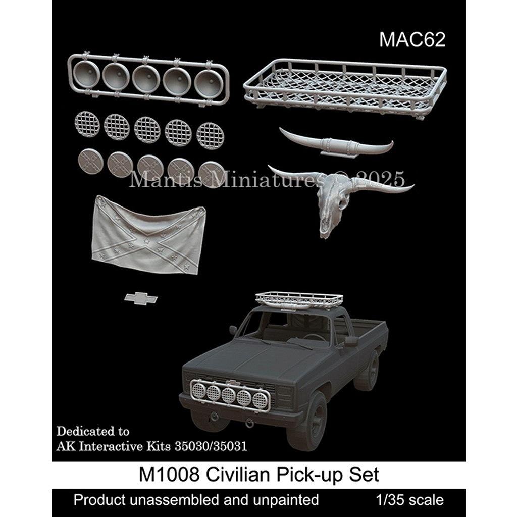 【新製品】MAC62 1/35 現用 アメリカ 民間ピックアップトラック装備品セット(AKインタラクティブ用)|建物／情景用パーツ|フィギュア