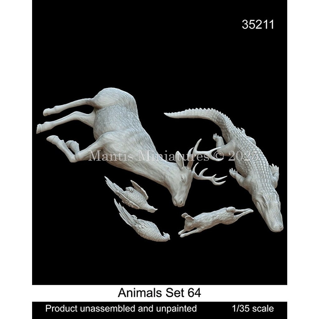 【新製品】35211 1/35 動物セット64 獲物となったワニ/シカ/ウサギ/鳥|動物フィギュア|フィギュア