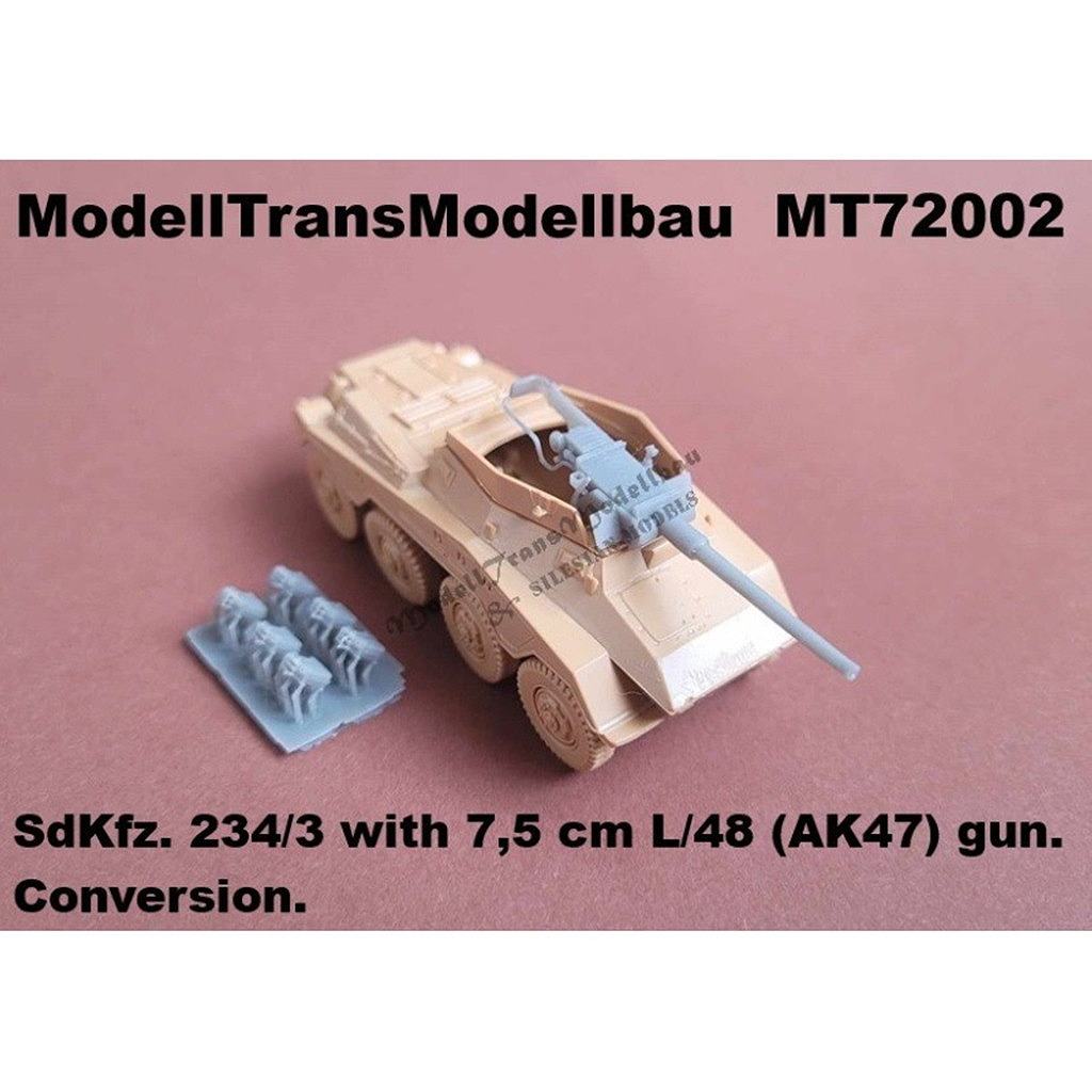 【新製品】MT72002 WWII ドイツ Sd.Kfz.234/3 with 7.5cm L/48 コンバージョン|AFV用パーツ|AFV