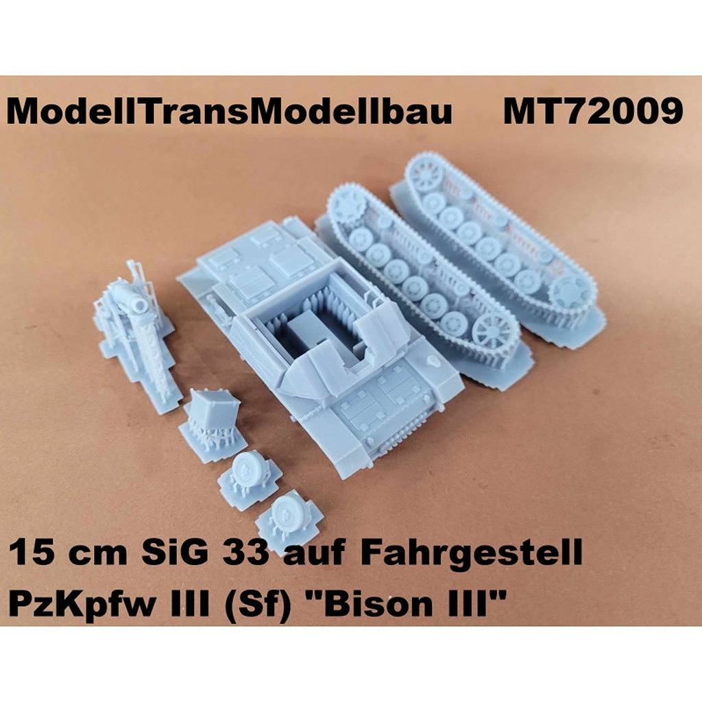 【新製品】MT72009 WWII ドイツ 15cm sIG33重歩兵砲搭載 III号自走砲 バイソンIII|第二次大戦のAFVモデル|AFV