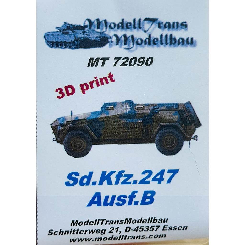 【新製品】MT72090 WWII ドイツ Sd.Kfz.247 Ausf.B 装輪装甲車|第二次大戦のAFVモデル|AFV
