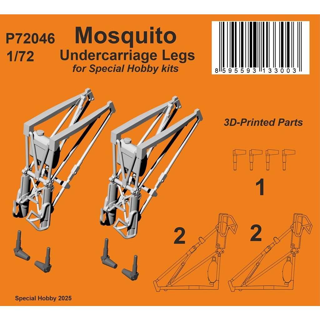 【新製品】P72046 1/72 D.H.モスキート 着陸装置主脚 (スペシャルホビー用)|飛行機用パーツ|飛行機