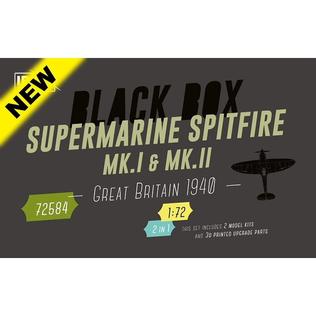 【予約受付中】72584 限定2機セット スーパーマリン スピットファイア Mk.I&Mk.II バトルオブブリテン1940 3Dプリントパーツ多数|第二次大戦の飛行機モデル|飛行機