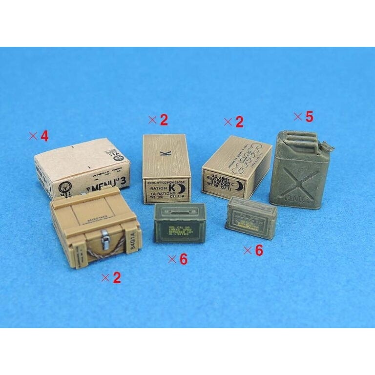 【新製品】LF1444 1/35 WW2 米軍 AFV 汎用積荷セット|AFV用パーツ|AFV
