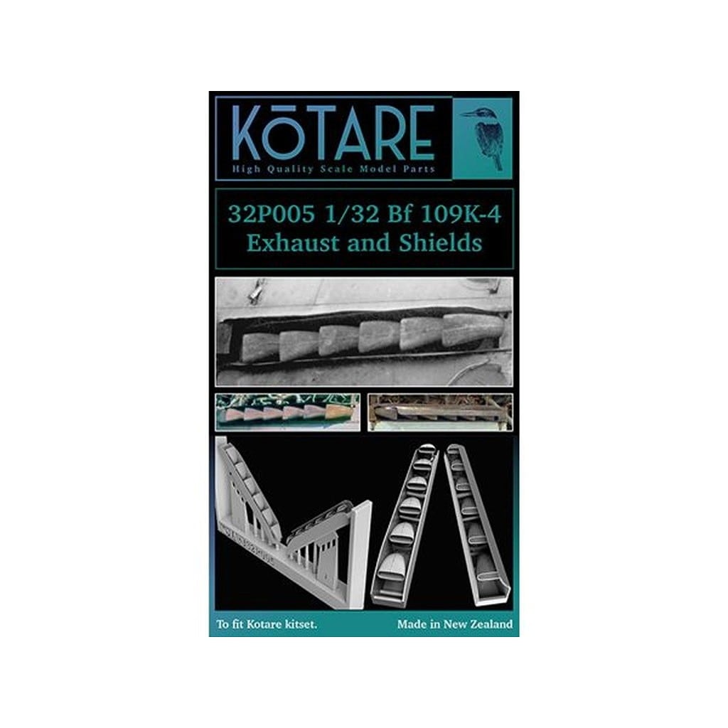 【新製品】32P005 1/32 メッサーシュミット Bf109K-4用排気管 & シールドセット|飛行機用パーツ|飛行機
