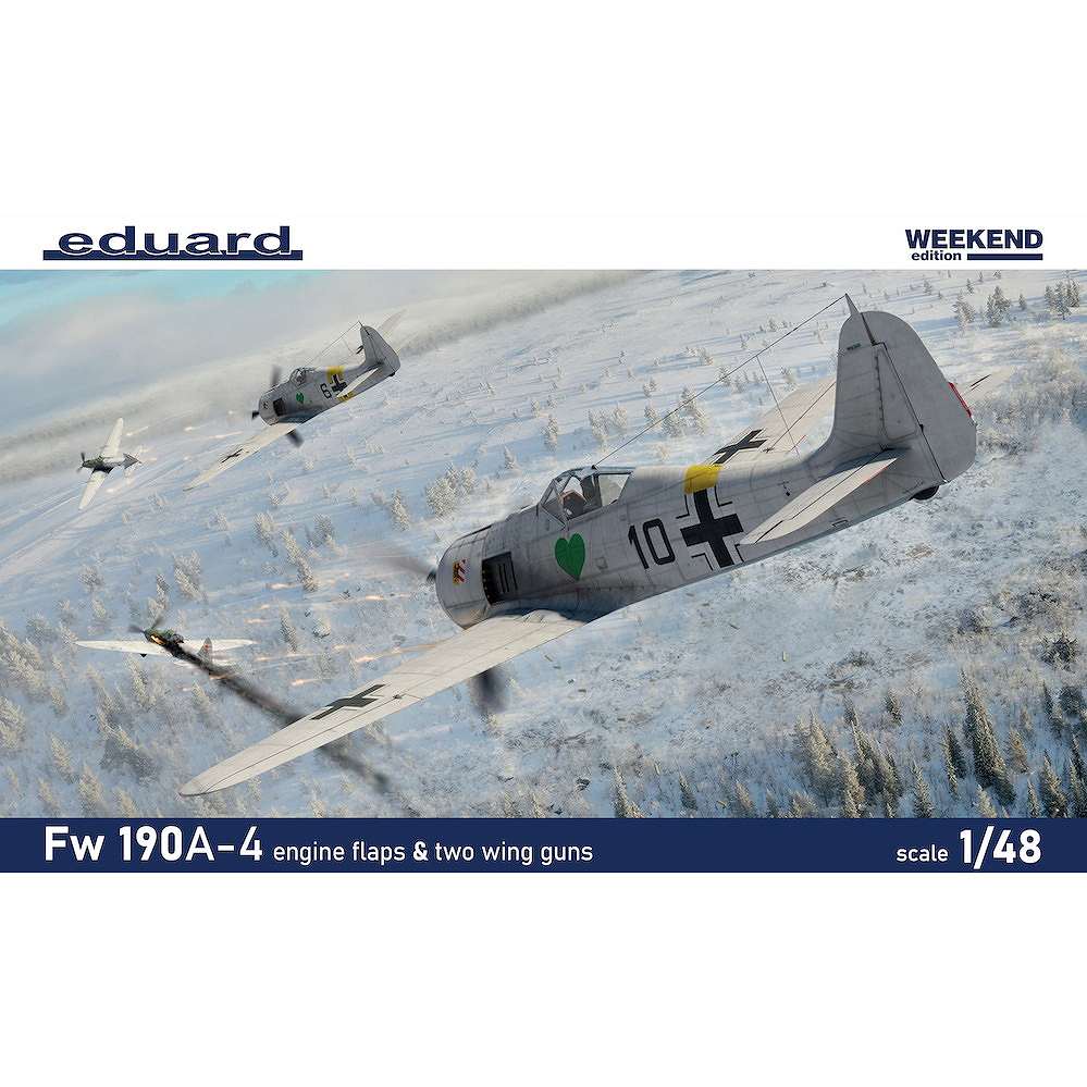 【再入荷】84117 1/48 フォッケウルフ Fw190A-4 軽武装型 ウィークエンドエディション|第二次大戦の飛行機モデル|飛行機