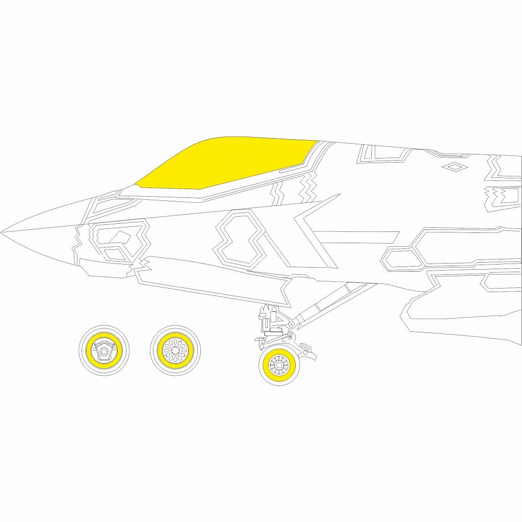 【新製品】CX697 1/72 F-35C ライトニングII 塗装マスクシール (タミヤ用)|飛行機用マスキングシール|飛行機