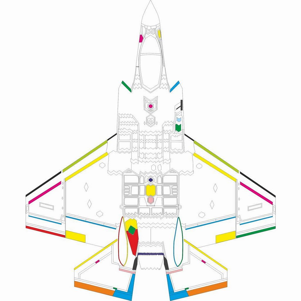 【新製品】CX698 1/72 F-35C ライトニングII RAMコーティング塗装マスクシール (タミヤ用)|飛行機用マスキングシール|飛行機