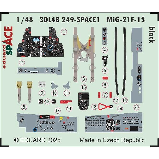 3DL48249 1/48 MiG-21F-13 ���ڡ�������3D�ǥ�����w/���å��󥰥ѡ��ĥ��å� (��) (���ǥ奢�����)