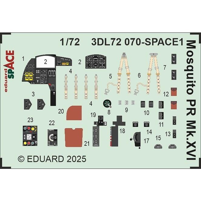 3DL72070 1/72 D.H.�⥹������ PR Mk.XVI ���ڡ�������3D�ǥ�����w/���å��󥰥ѡ��ĥ��å� (���ڥ����ۥӡ���)