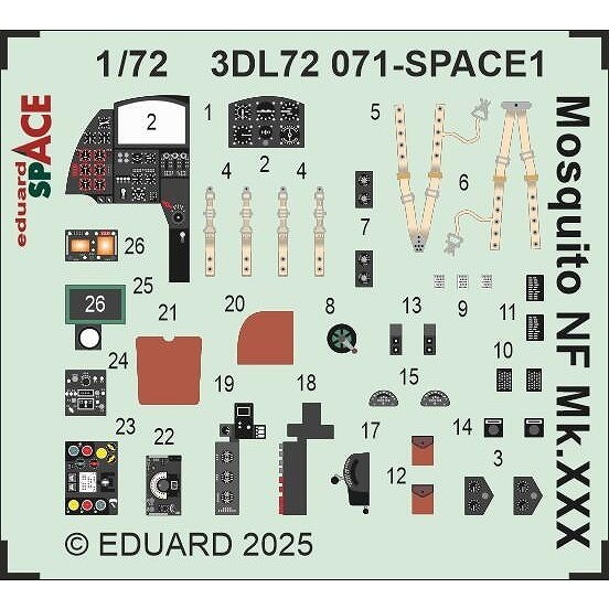3DL72071 1/72 D.H.�⥹������ NF Mk.XXX ���ڡ�������3D�ǥ�����w/���å��󥰥ѡ��ĥ��å� (���ڥ����ۥӡ���)