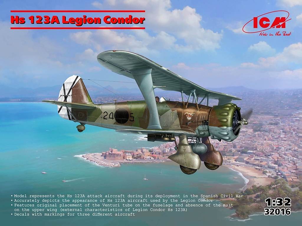 【新製品】32016 ヘンシェルHs123A-1（コンドル軍団）|第二次大戦の飛行機モデル|飛行機