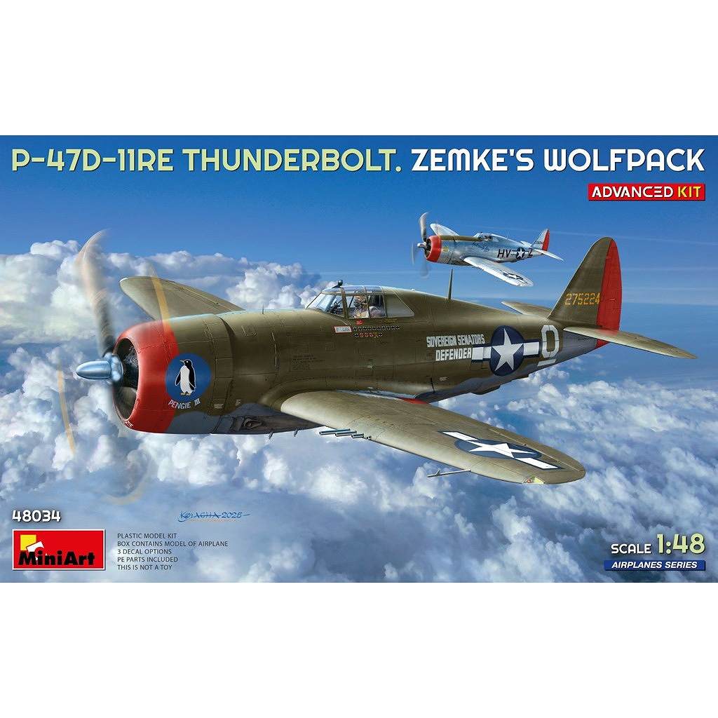 新製品】48034 1/48 P-47D-11RE サンダーボルト ゼムケ ウルフパック