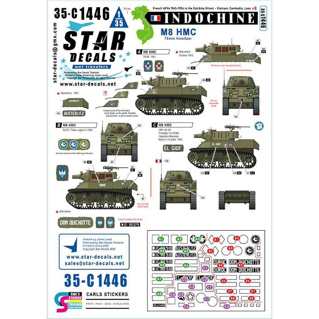 35-C1446 1/35 ���� �ե�� ����ɥ��������8 M8 HMC 75mm��������ˤ