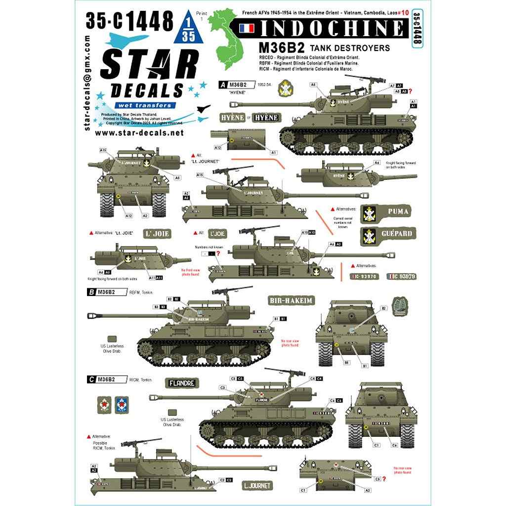 35-C1448 1/35 ���� �ե�� ����ɥ��������10 R.B.C.E.O./R.B.F.M./R.I.C.M.��M36B2�������