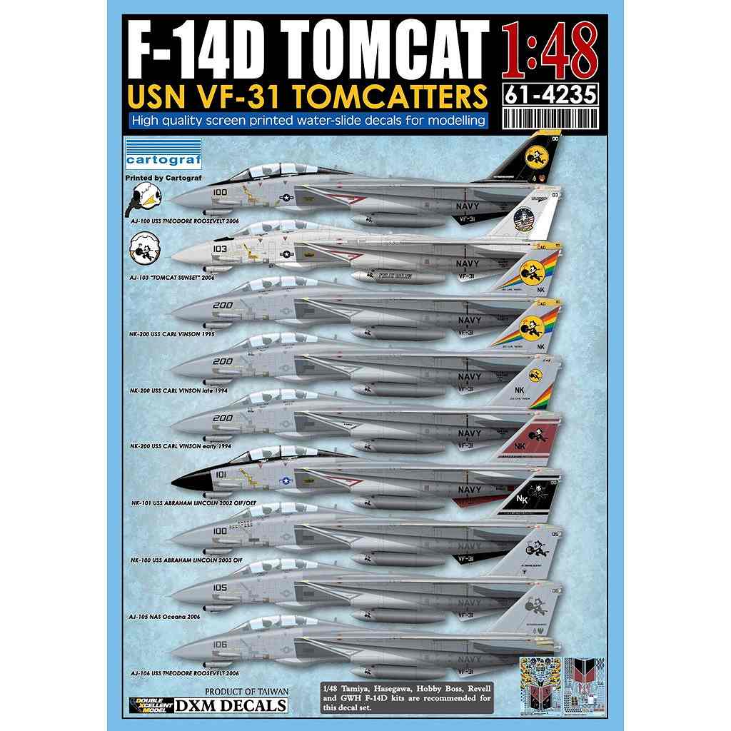 �ڿ����ʡ�61-4235 1/48 ����ꥫ���� F-14D �ȥ७��å� VF-31 �ȥ७��å�����