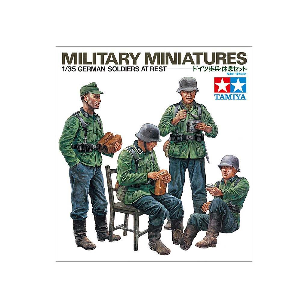 新製品】35129 1/35 ドイツ歩兵・休息セット | タミヤ TAMIYA