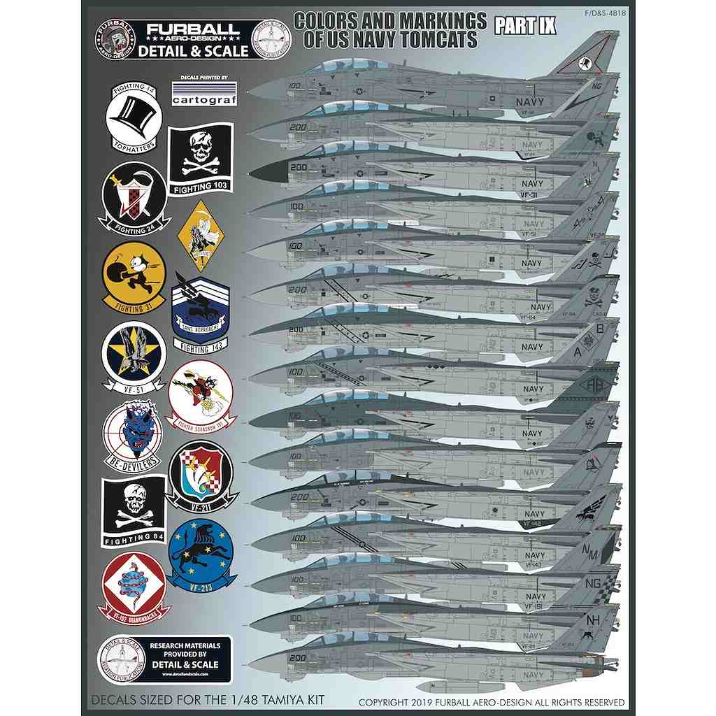 �ں����١ۥǥ��ơ���&�������� F/D&S-4818 F-14F-14A/A+/B �ȥ७��å� Pt.9